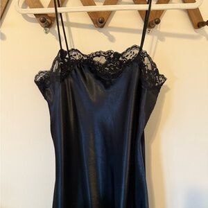 Sleek Black Lace Chemise